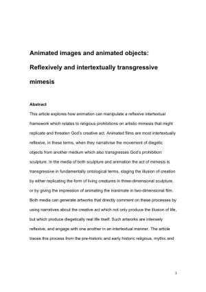 Animated Images and Animated Objects: Reflexively And