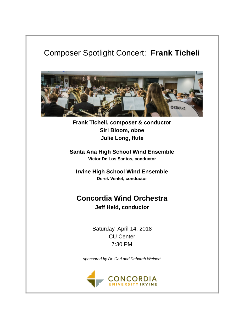 Composer Spotlight Concert: Frank Ticheli