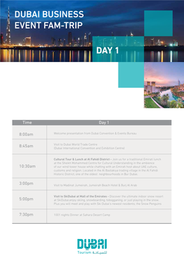 Dubai Business Event Fam-Trip Day 1