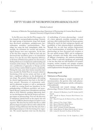 Fifty Years of Neuropsychopharmacology