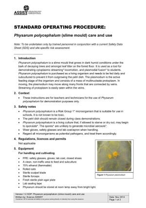 SOP Physarum Polycephalum