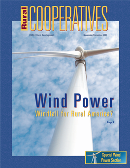 Wind Power Wind Power Wind Power Windfall for Rural America? Windfall for Rural America? Power Section Special Wind Page 4