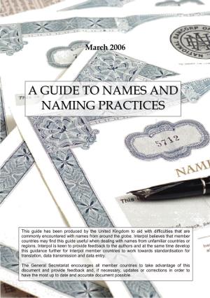 A Guide to Names and Naming Practices