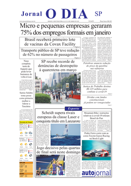 Micro E Pequenas Empresas Geraram 75% Dos Empregos Formais Em Janeiro Jornal SP