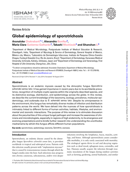 Global Epidemiology of Sporotrichosis