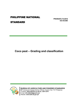 Coco Peat – Grading and Classification