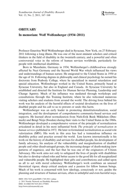 Wolf Wolfensberger (1934Á2011)
