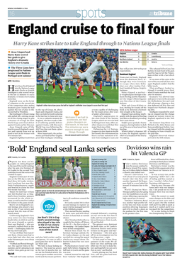 'Bold' England Seal Lanka Series
