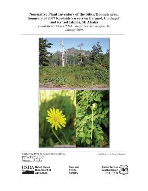 Non-Native Plant Inventory of the Sitka/Hoonah Area