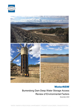 Burrendong Dam Deep Water Storage Access Review of Environmental Factors November 2019