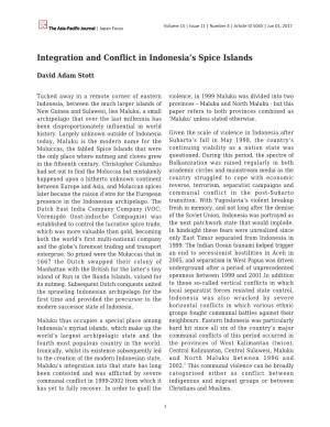 Integration and Conflict in Indonesia's Spice Islands