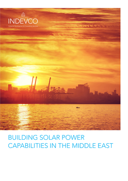 INDEVCO 2016 Solar Energy in the Middle East Initiatives
