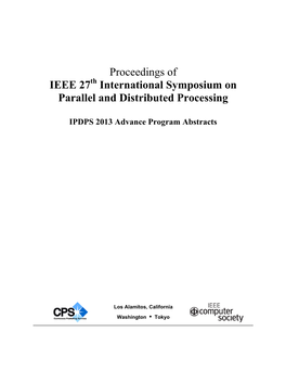 Proceedings of IEEE 27 International Symposium on Parallel And