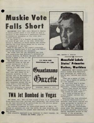 Muskie Vote Falls Short. MANCHESTER, N.H