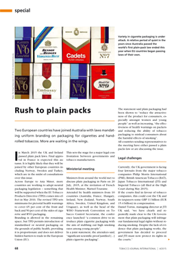 Rush to Plain Packs