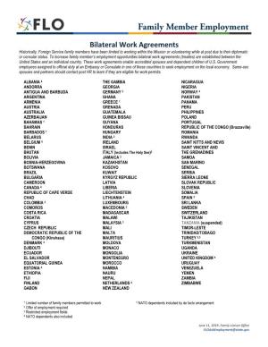 Bilateral Work Agreements