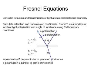 Fresnel Equations