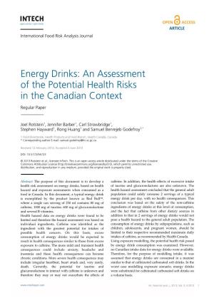 Energy Drinks: an Assessment of the Potential Health Risks in the Canadian Context