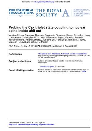 Probing the C60 Triplet State Coupling to Nuclear Spins Inside and Out