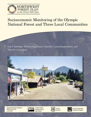 Socioeconomic Monitoring of the Olympic National Forest and Three Local Communities