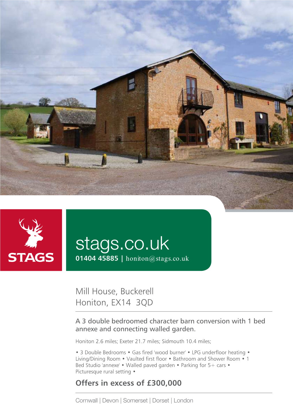 Stags.Co.Uk 01404 45885 | Honiton@Stags.Co.Uk