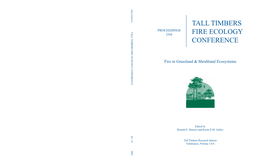 TALL TIMBERS FIRE ECOLOGY CONFERENCE No