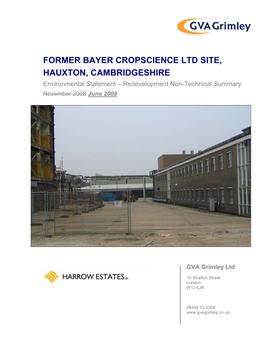 Former Bayer Cropscience Ltd Site, Hauxton