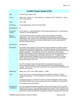 Conflict Tactics Scales (CTS)