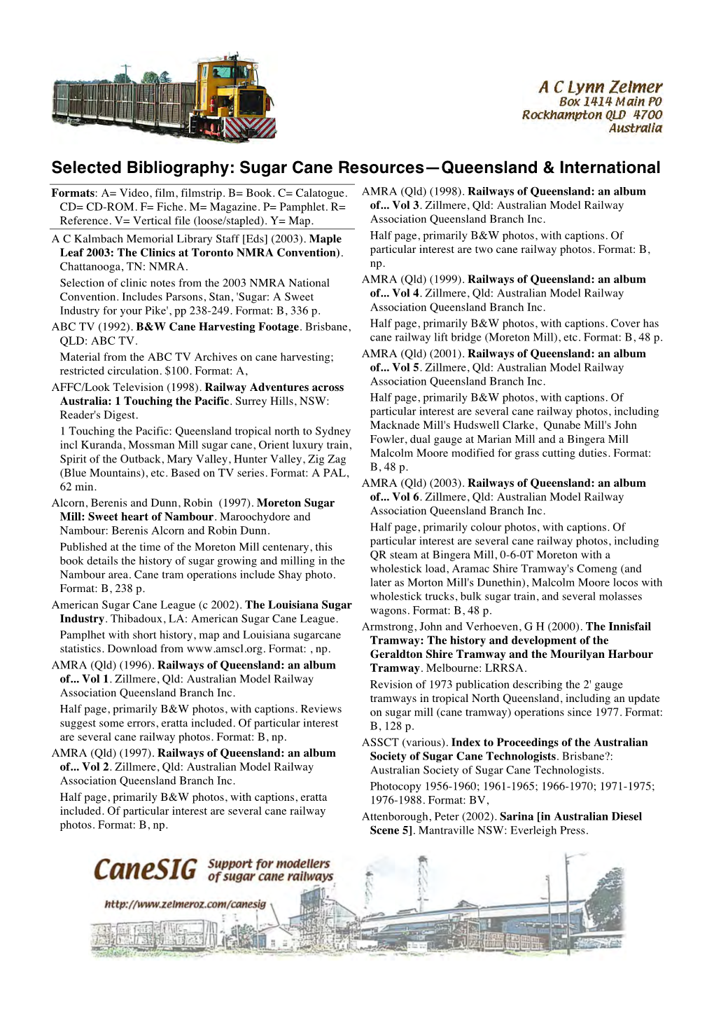 Sugar Cane Resources—Queensland & International