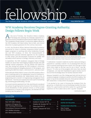 Fellowship, Fall/Winter 2017