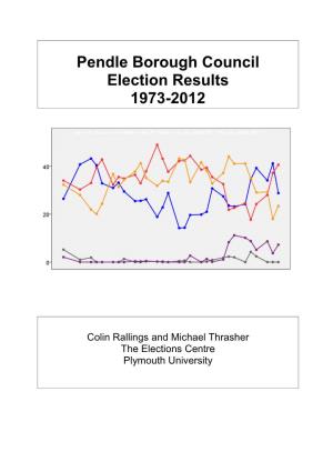 Pendle Borough Council Election Results 1973-2012