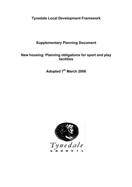 Tynedale Local Development Framework Supplementary
