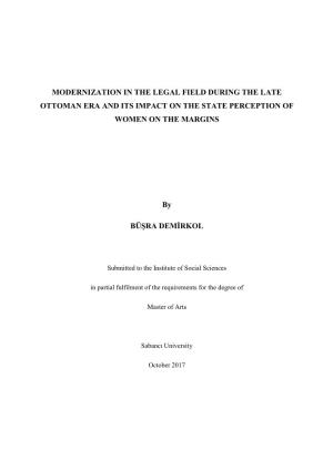 Modernization in the Legal Field During the Late Ottoman Era and Its Impact on the State Perception of Women on the Margins