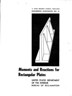 Moments and Reactions for Rectangular Plates