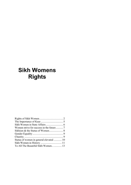 Sikh Womens Rights