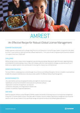 AMREST an Effective Recipe for Robust Global License Management