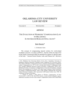 Oklahoma City University Law Review