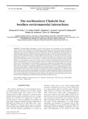 The Northeastern Chukchi Sea: Benthos-Environmental Interactions