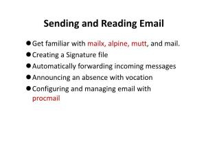 Sending and Reading Email
