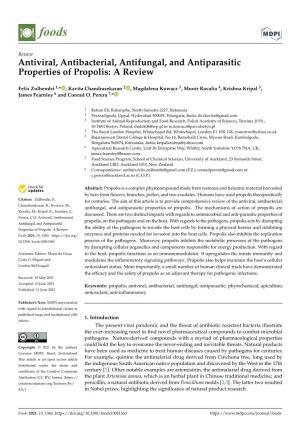 Antiviral, Antibacterial, Antifungal, and Antiparasitic Properties of Propolis: a Review