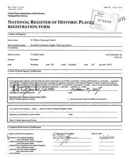 National Register of Historic Flag Registration Form