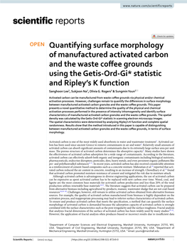 Quantifying Surface Morphology of Manufactured Activated Carbon And