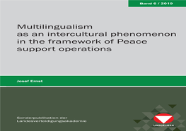 Multilingualism As an Intercultural Phenomenon in the Framework Of