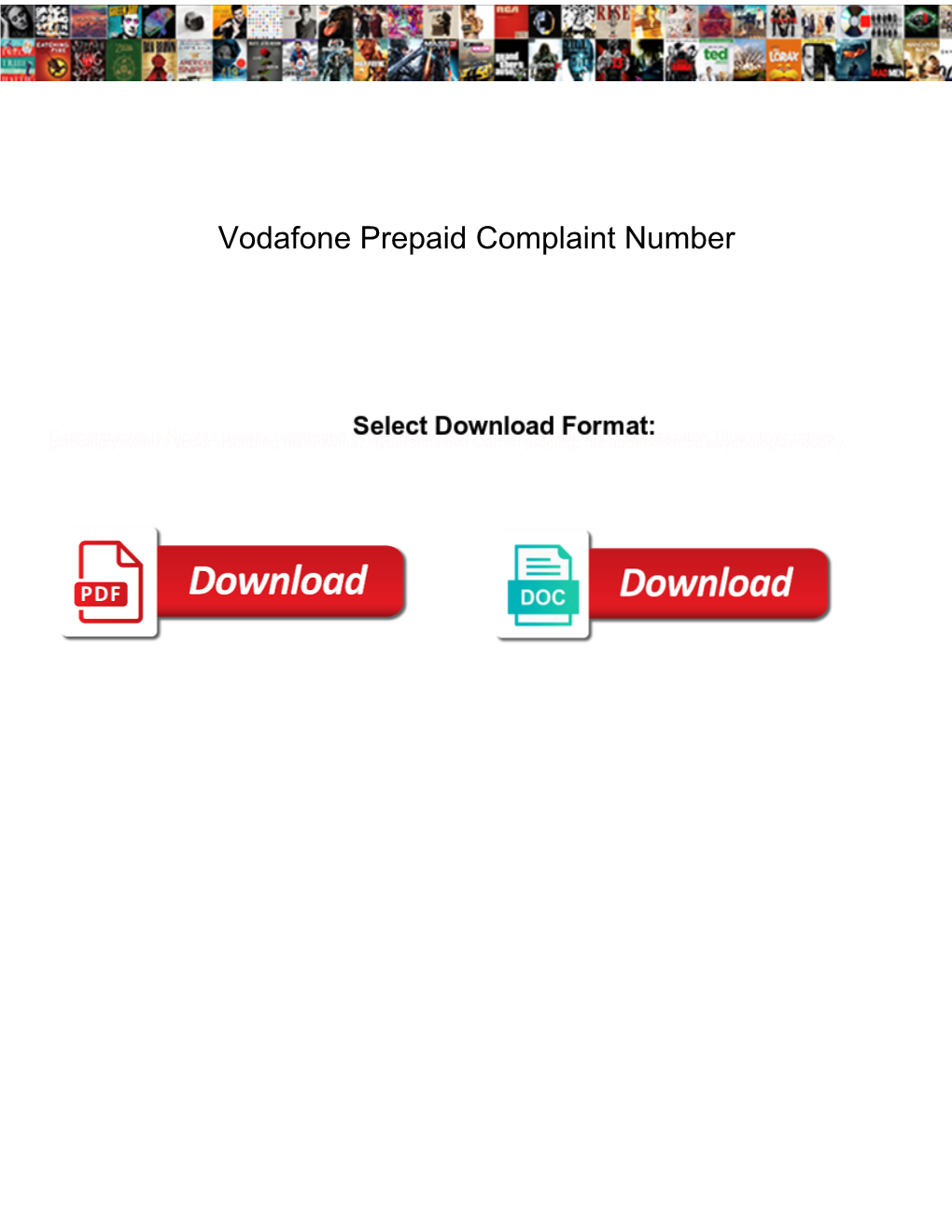 Vodafone Prepaid Complaint Number