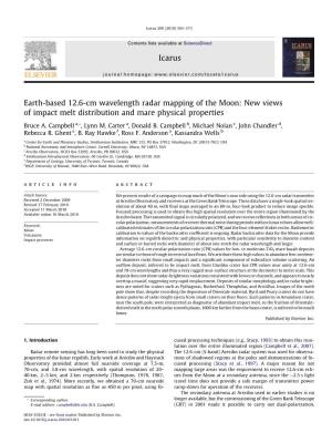 Earth-Based 12.6-Cm Wavelength Radar Mapping of the Moon: New Views of Impact Melt Distribution and Mare Physical Properties