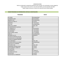 Mejor Programa De Información, Noticias E Investigación Programa Medio 24 Horas Teleamazonas a Primera Hora Televicentro Ameri