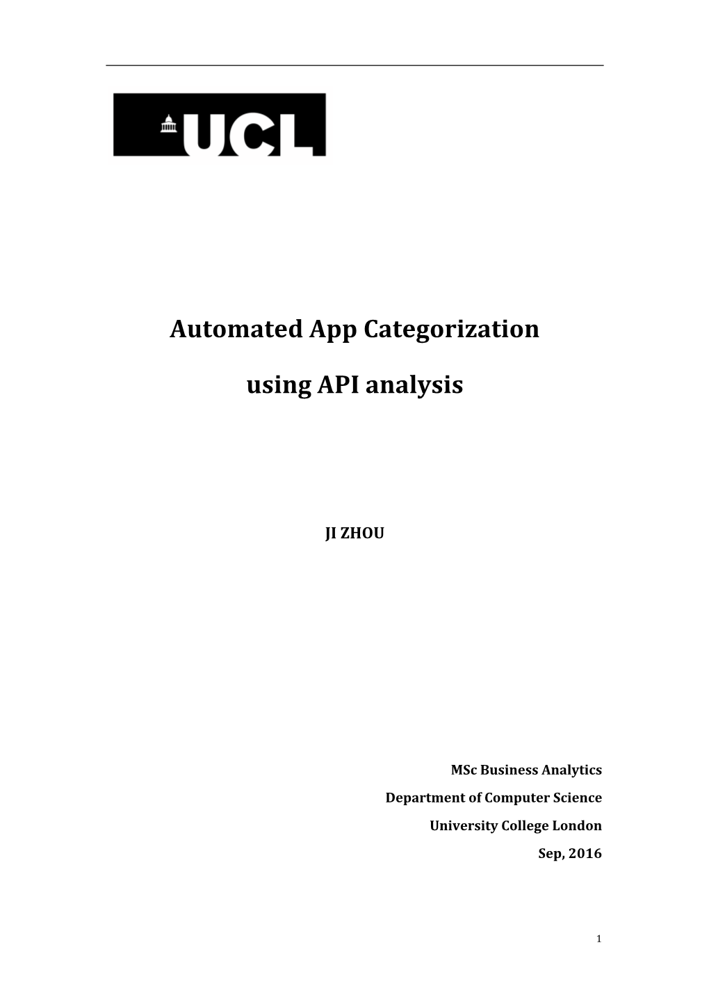 Automated App Categorization Using API Analysis