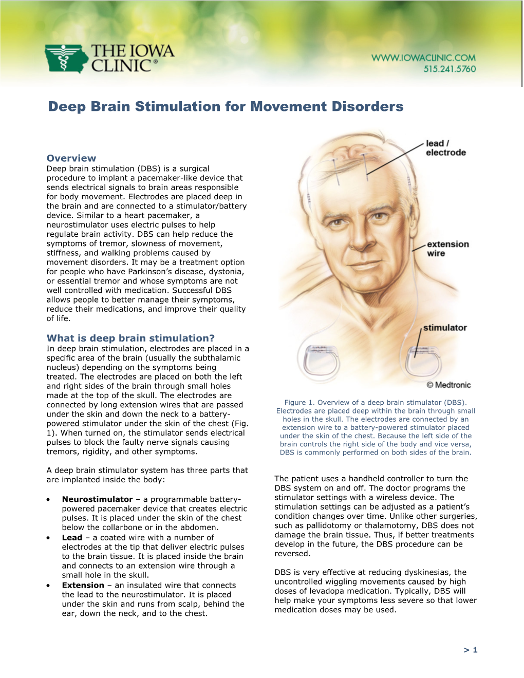 Deep Brain Stimulation for Movement Disorders