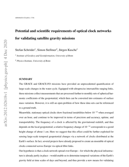 Potential and Scientific Requirements of Optical Clock Networks For