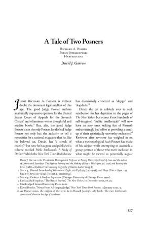 A Tale of Two Posners Richard A